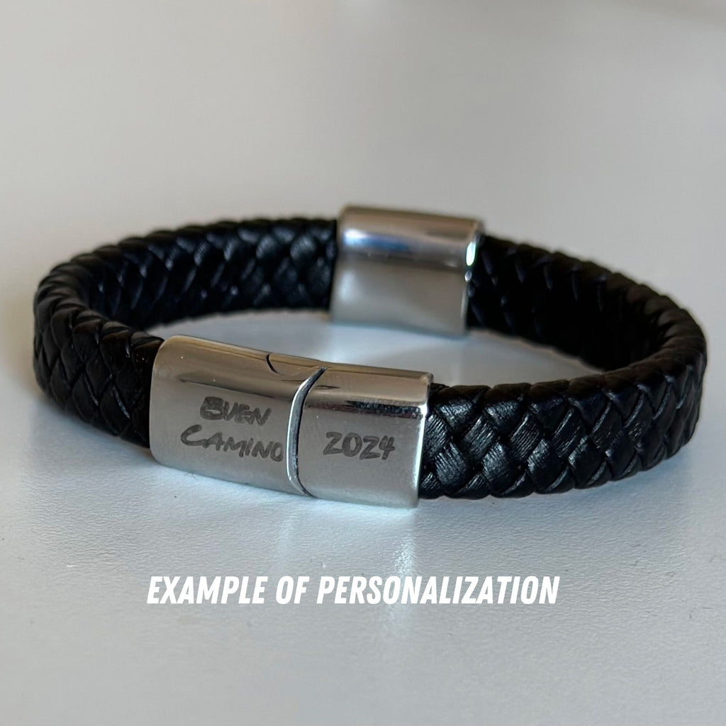 Camino de Santiago läderarmband – pilgrimspil