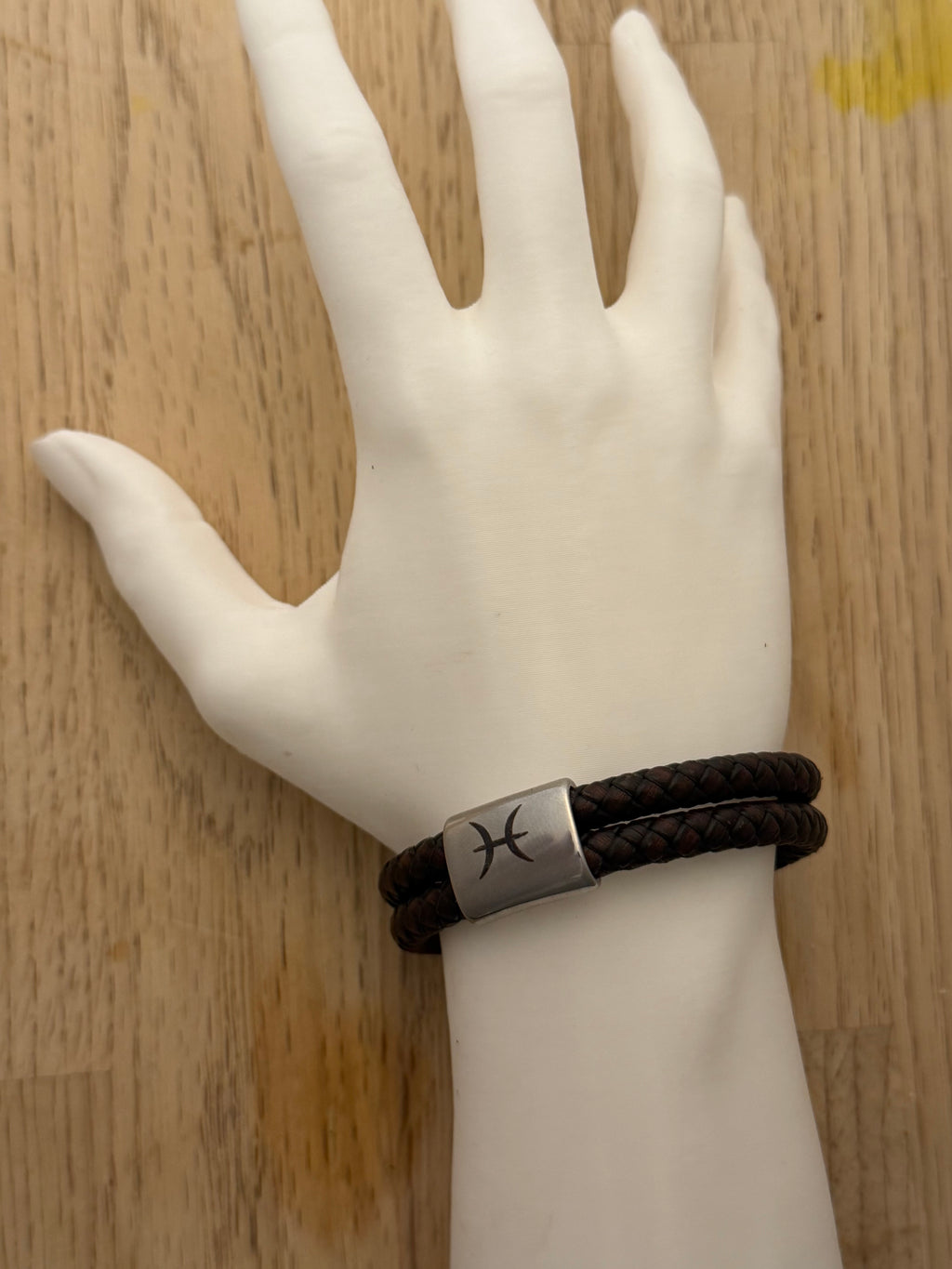 Fiskarna stjärntecken – handgjort zodiak läderarmband