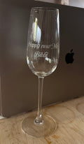 Graverade Champagneglas