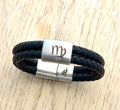 Jungfrun stjärntecken – handgjort zodiak läderarmband