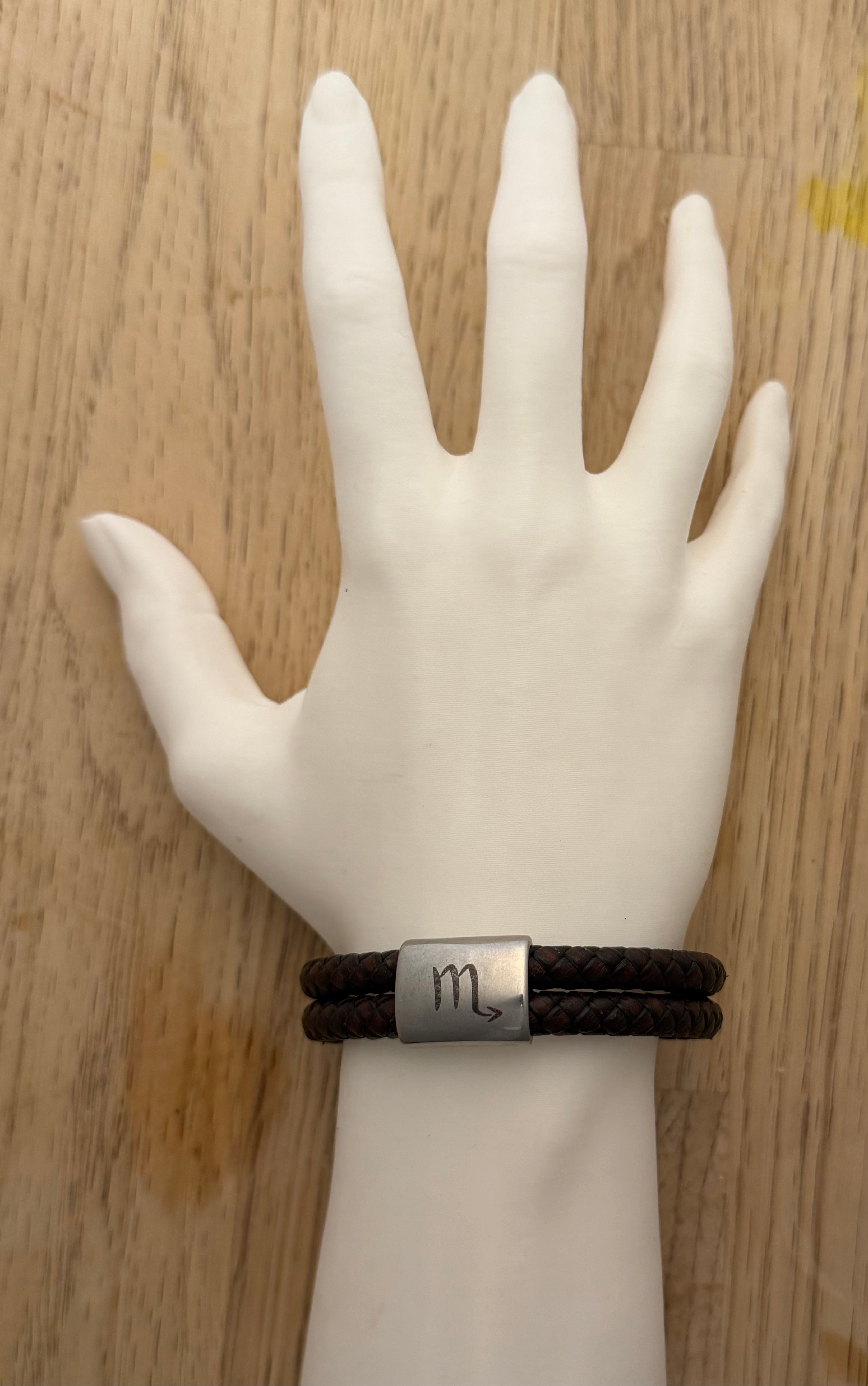 Skorpionen stjärntecken – handgjort zodiak läderarmband