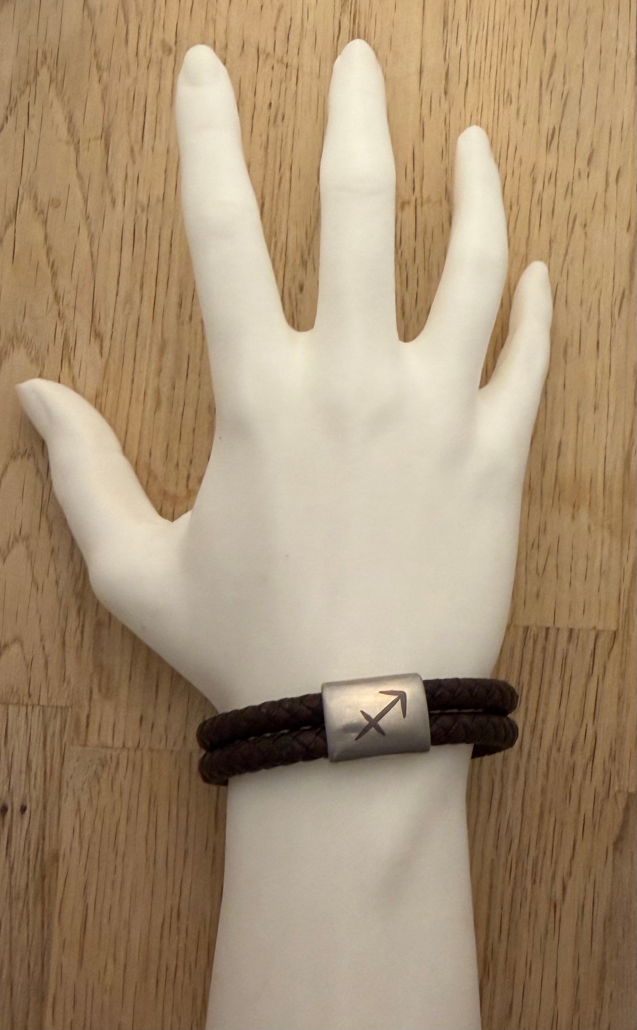 Skytten stjärntecken – handgjort zodiak läderarmband