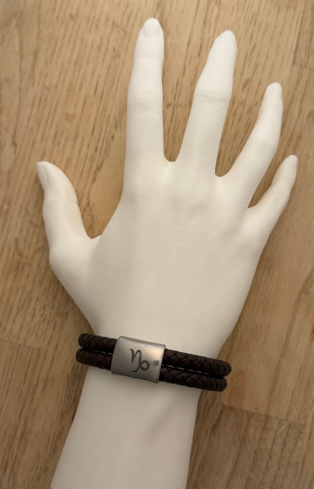 Stenbocken stjärntecken – handgjort zodiak läderarmband