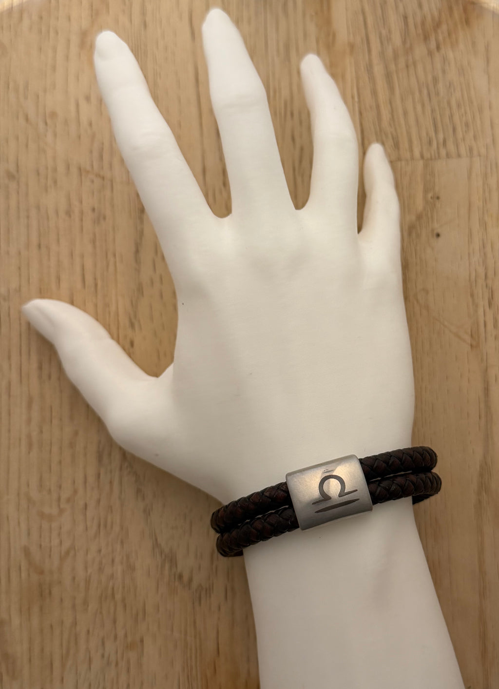 Vågen stjärntecken – handgjort zodiak läderarmband