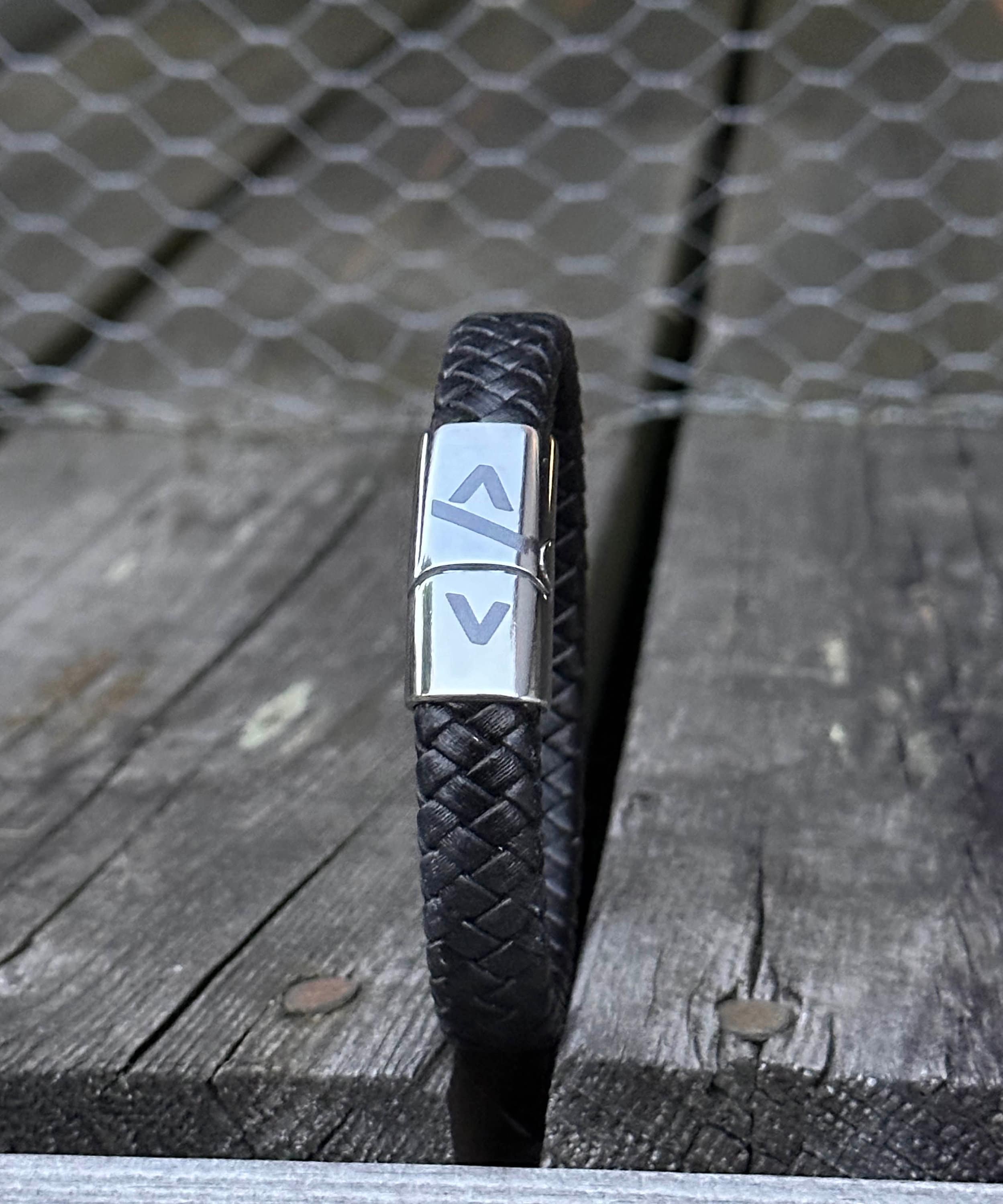 Armband – läder med CLI‑accent till utvecklare