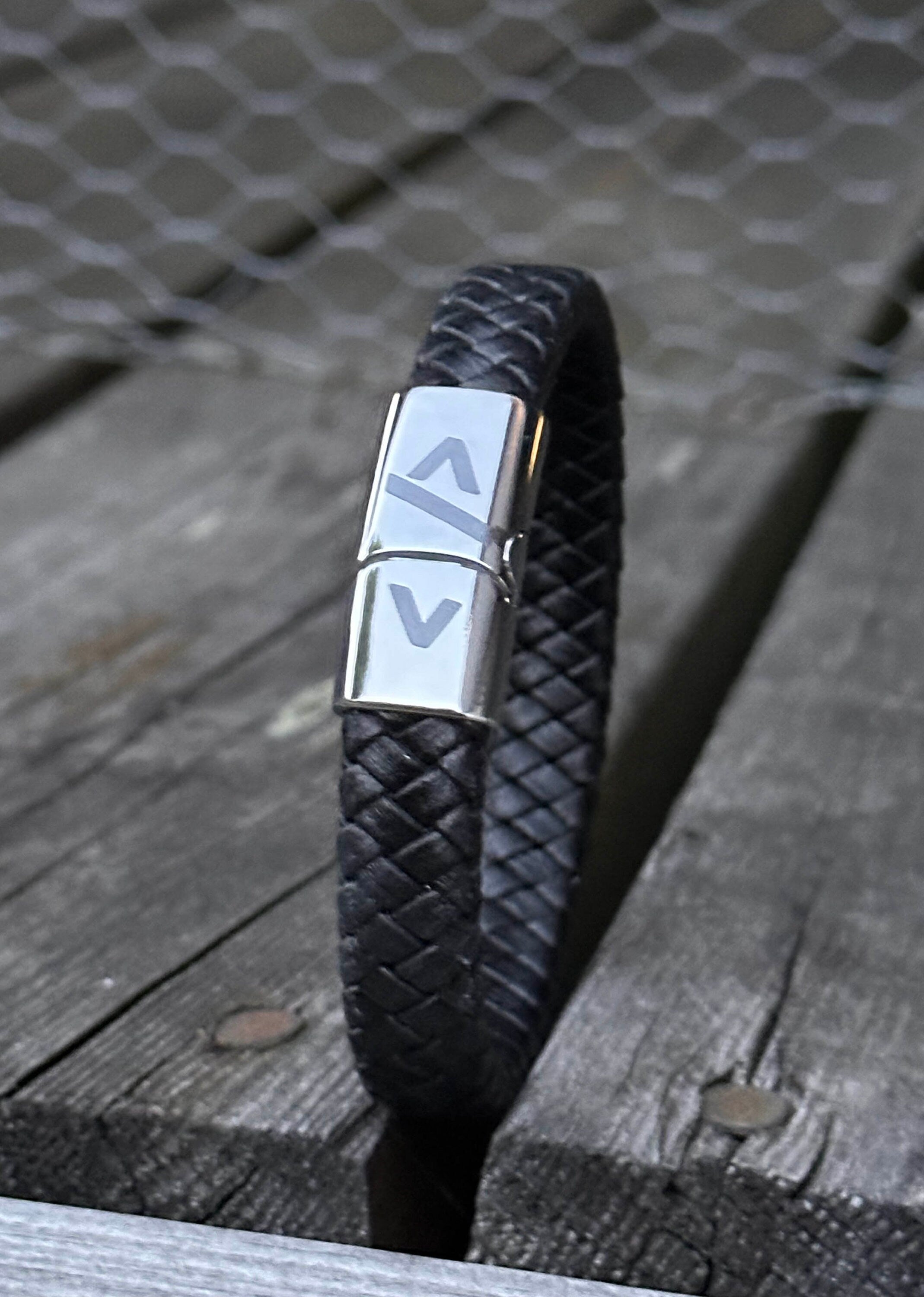 Armband – läder med CLI‑accent till utvecklare