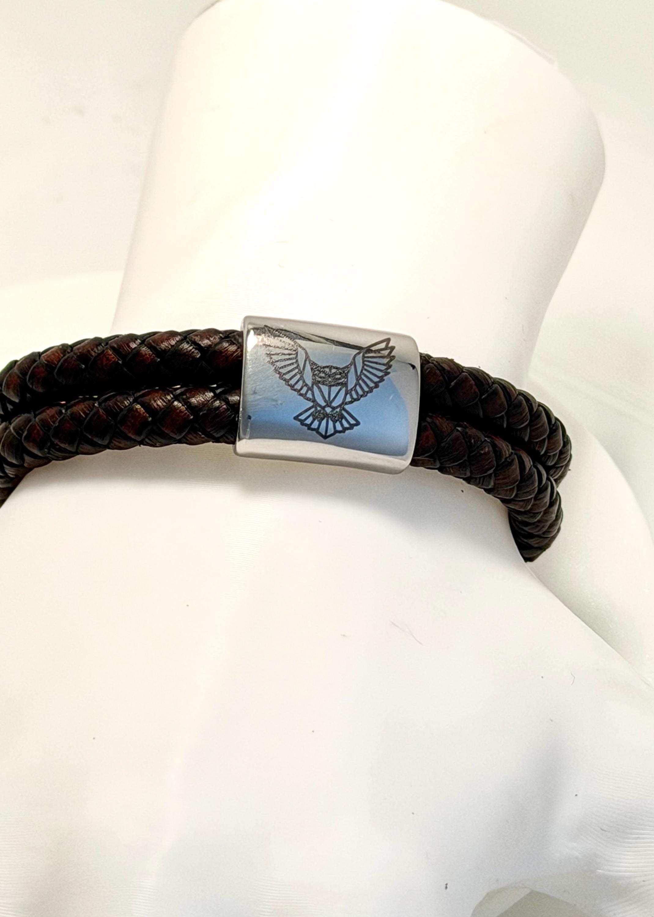 Läderarmband nordisk mytologi,  Uggla – Visdom, intuition och klarhet